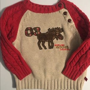 Boy’s 2T Oatmeal Moose Sweater